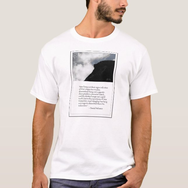 Alter Mann des Berges und des Daniel Websters T-Shirt (Vorderseite)