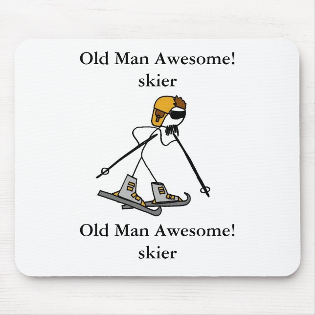 Alter Mann fantastisch! Skifahrer Mousepad (Vorne)