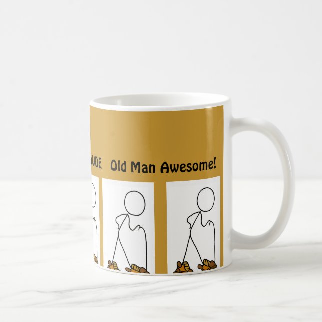 Alter Mann-fantastischer Wanderer-Typ Tasse (Rechts)