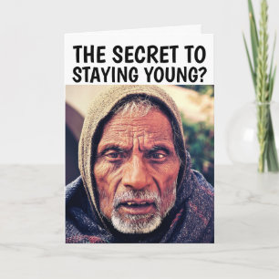 ALTER MANN GEBURTSTAG über dem Hügel Gruß Karte