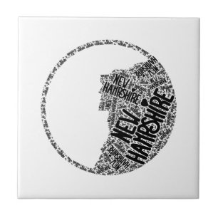 Alter Mann in der Keramik Tile Black Graphic Fliese