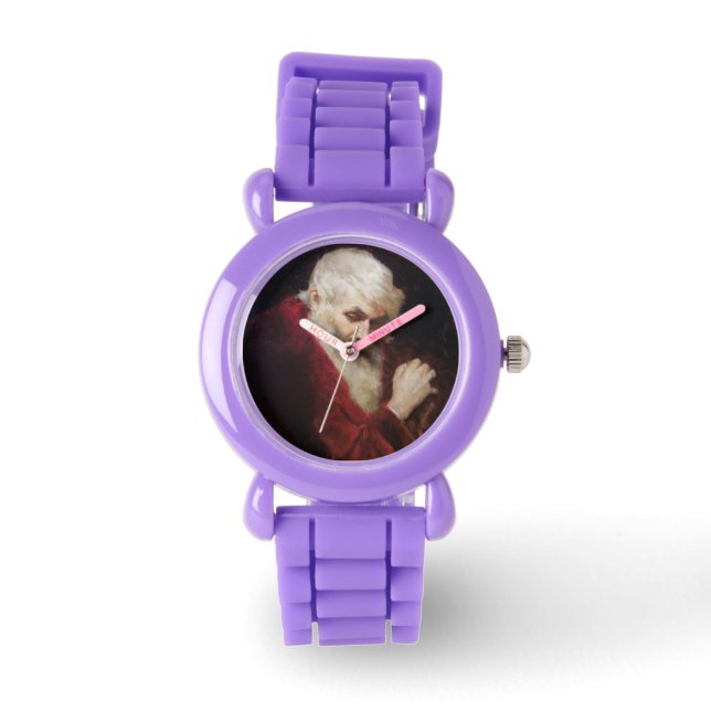 Alter Mann in einem Roten Coat (Weihnachtsmann) (W Armbanduhr (Vorderseite)