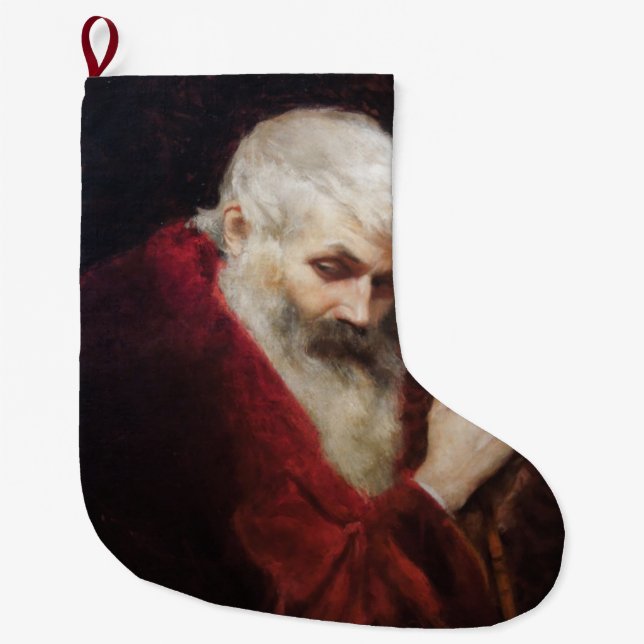 Alter Mann in einem Roten Coat (Weihnachtsmann) (W Großer Weihnachtsstrumpf (Vorderseite)