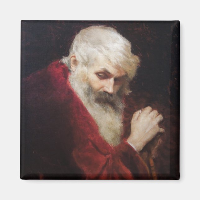 Alter Mann in einem Roten Coat (Weihnachtsmann) (W Magnet (Vorne)