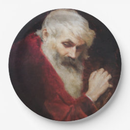 Alter Mann in einem Roten Coat (Weihnachtsmann) (W Pappteller