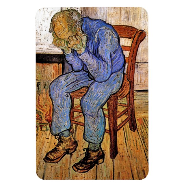 Alter Mann in Sorrow von Vincent van Gogh 1890 Magnet (Vertikal)