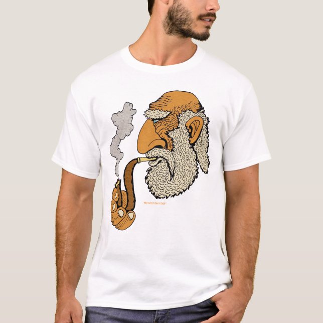 Alter Mann mit coolem städtischem T - Shirt der (Vorderseite)
