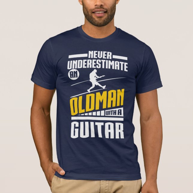Alter Mann mit einer Gitarre T-Shirt (Vorderseite)