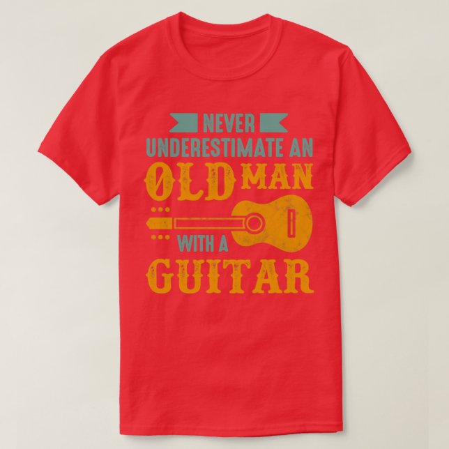 Alter Mann mit Gitarre1 T-Shirt (Design vorne)