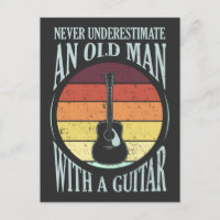 Alter Mann mit Gitarre Funny Gitarrist Musiker