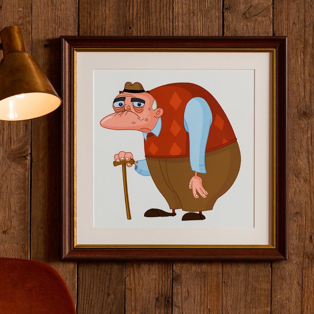 Alter Mann mit Kanone Poster (Von Creator hochgeladen)