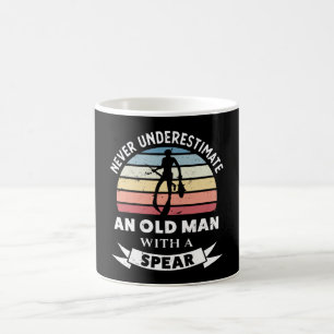 Alter Mann mit Spear Funny Spearfish Vater Kaffeetasse