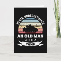 Alter Mann mit Tank Funny Panzer Gift Vater