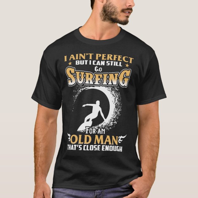 Alter Mann Surfing T-Shirt (Vorderseite)