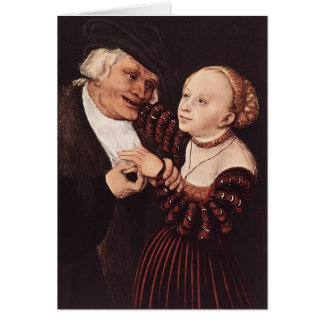 Alter Mann und junge Frau durch Lucas Cranach das