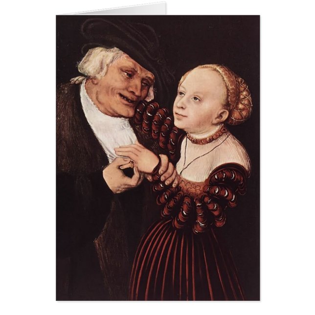 Alter Mann und junge Frau durch Lucas Cranach das (Vorne)