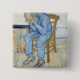 Alter Mann Vincent van Goghs   in der Sorge Button