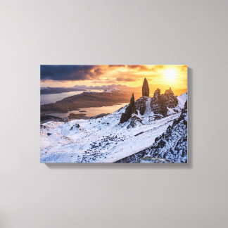 Alter Mann von Storr Golden Sonnenuntergang Leinwanddruck