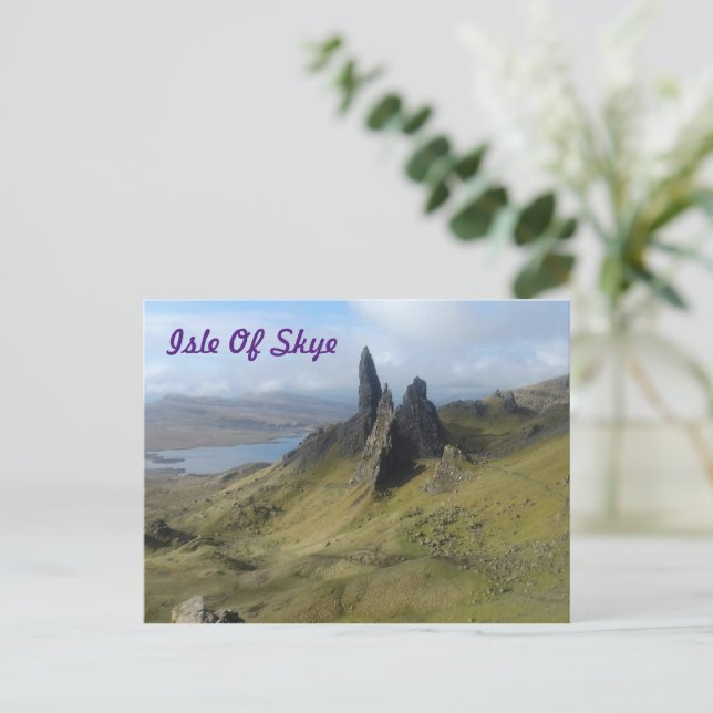Alter Mann von Storr Isle of Skye Postkarte (Stehend Vorderseite)