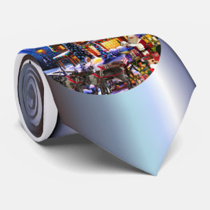 Alter Mann, Weihnachtsmann und Rentier Krawatte