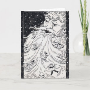 Alter Mann-Winter Feiertagskarte