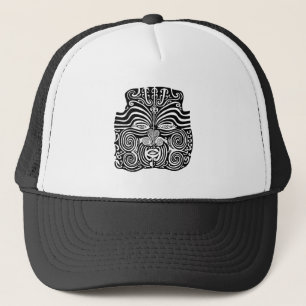 Alter Maori- Moko Stammes- Tätowierungsentwurf Truckerkappe