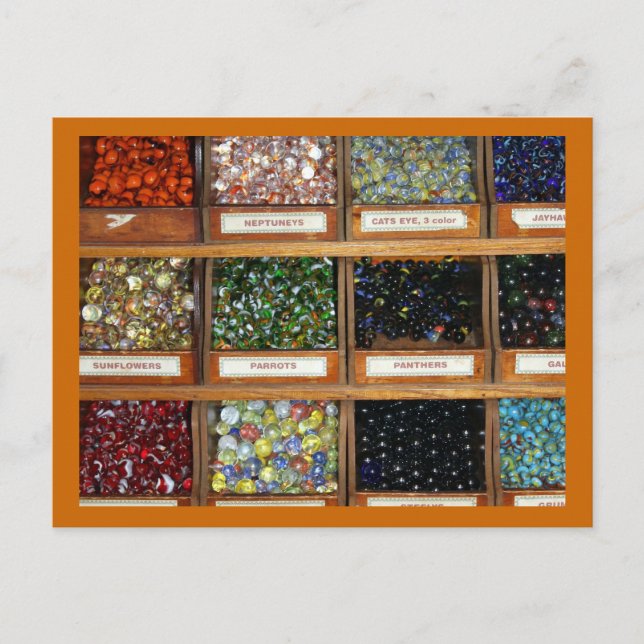 alter Marmor in Schachteln Postkarte (Vorderseite)