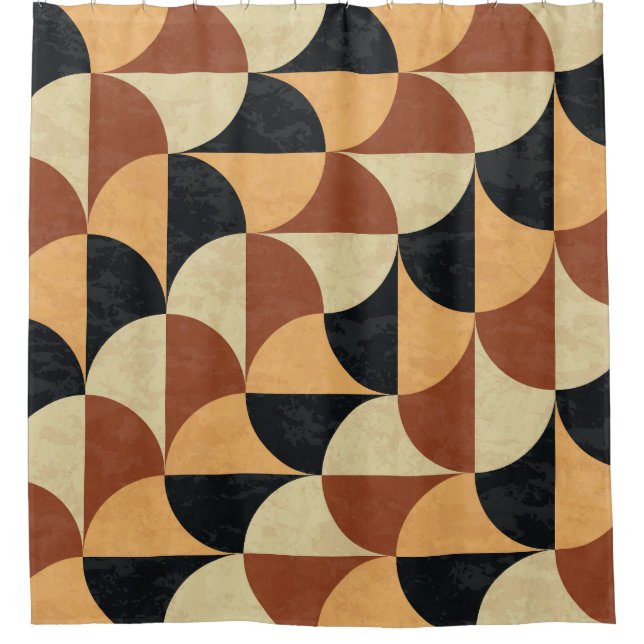 Alter Marmorboden, geometrische nahtlose Textur. Duschvorhang (Vorderseite)