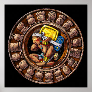 Alter Maya-Kalender Poster