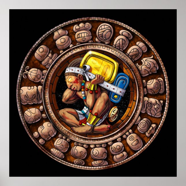 Alter Maya-Kalender Poster (Vorne)