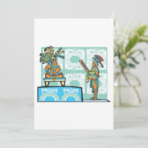 Alter Maya-König und Krieger Einladung