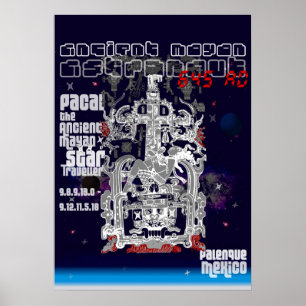 Alter Mayaraum-Astronaut Pakal Poster