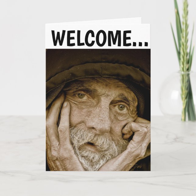 ALTER MENSCHENGEBURTSTAG ÜBER DER HILL Grußkarte Karte (Vorderseite)