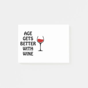 Alter mit Wein besser Post-it Klebezettel