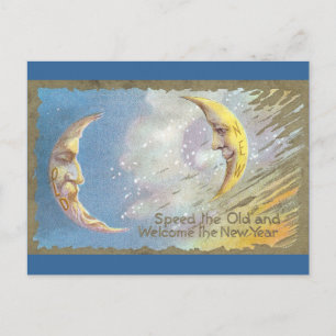 Alter Mond und neuer Mond Postkarte