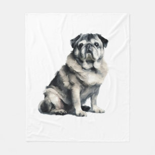 Alter Mops Fleecedecke