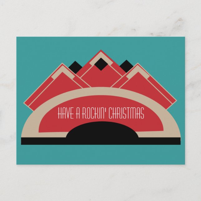 Alter Musikautomat Feiertagspostkarte (Vorderseite)