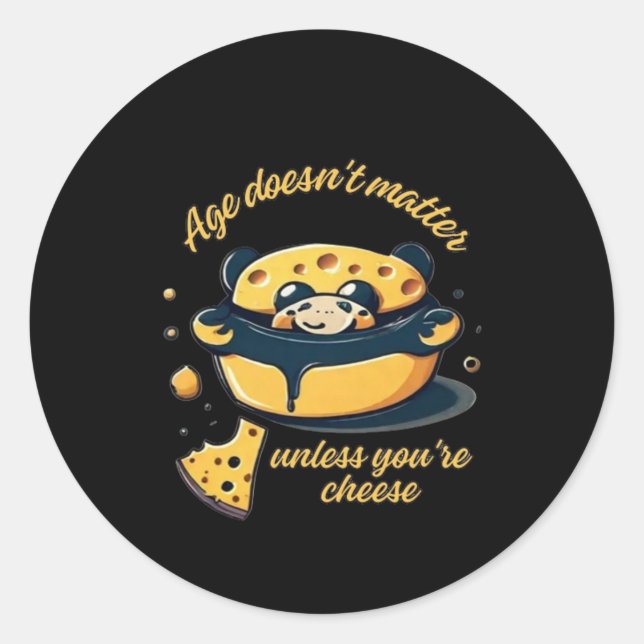 Alter nicht aufklebern runder aufkleber (Vorderseite)