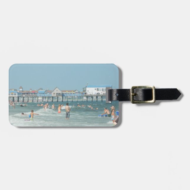 Alter Obstgarten-Strand-Pier Gepäckanhänger (Vorderseite horizontal)
