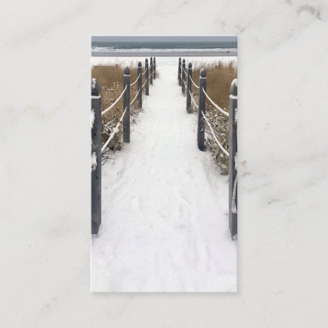 alter Obststrand im Winter Visitenkarte (Vorderseite)