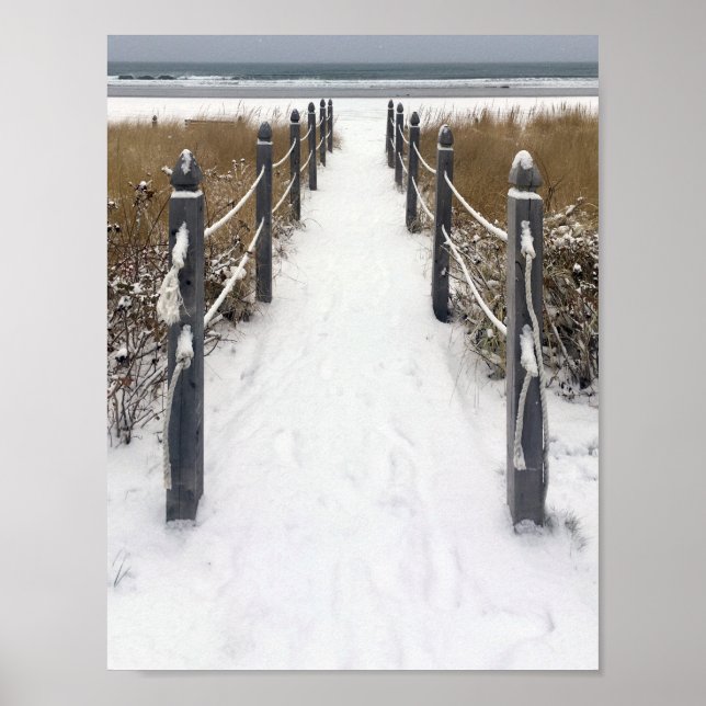 alter Obststrand Winterwanderweg Poster (Vorne)