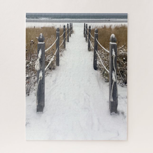 alter Obststrand Winterwanderweg Puzzle (Vertikal)