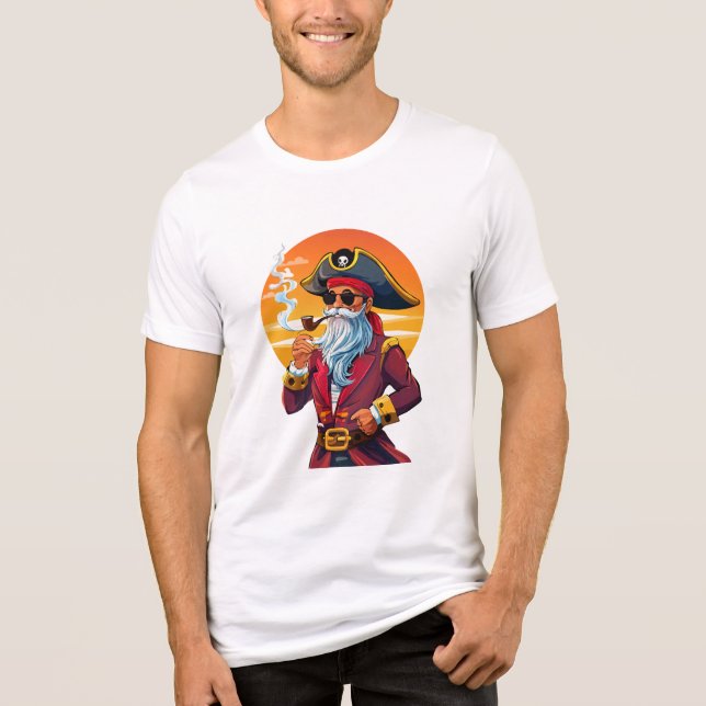 Alter Piratenkapitän Tri-Blend Shirt (Vorderseite)