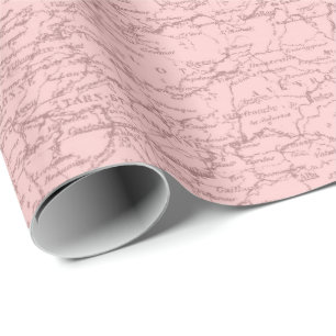 Alter Plan Paris Mauve Flieder Rosa Königlich Geschenkpapier