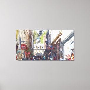 Alter Québec-StadtAquarell-Druck #1 Leinwanddruck