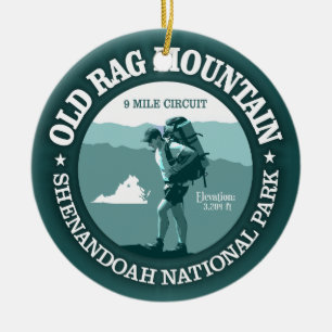 Alter Rag-Berg (rd) Keramik Ornament