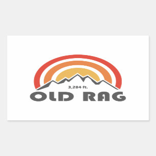 Alter Rag-Berg Rechteckiger Aufkleber