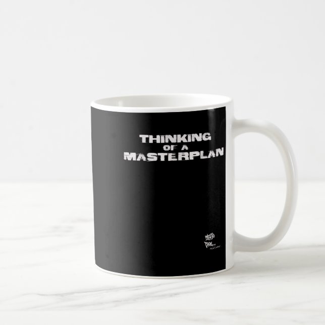 Alter Rap Hip Hop Merch Masterplan Zitat 80er Kaffeetasse (Rechts)