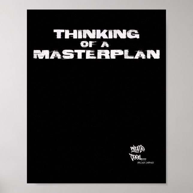 Alter Rap Hip Hop Merch Masterplan Zitat 80er Poster (Vorne)