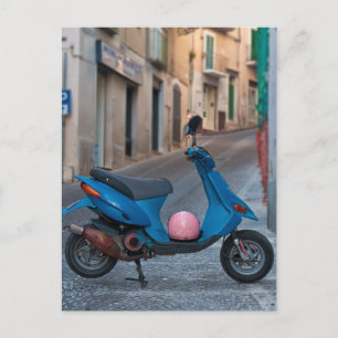Alter Roller in Italien Blauer Roller Postkart Postkarte